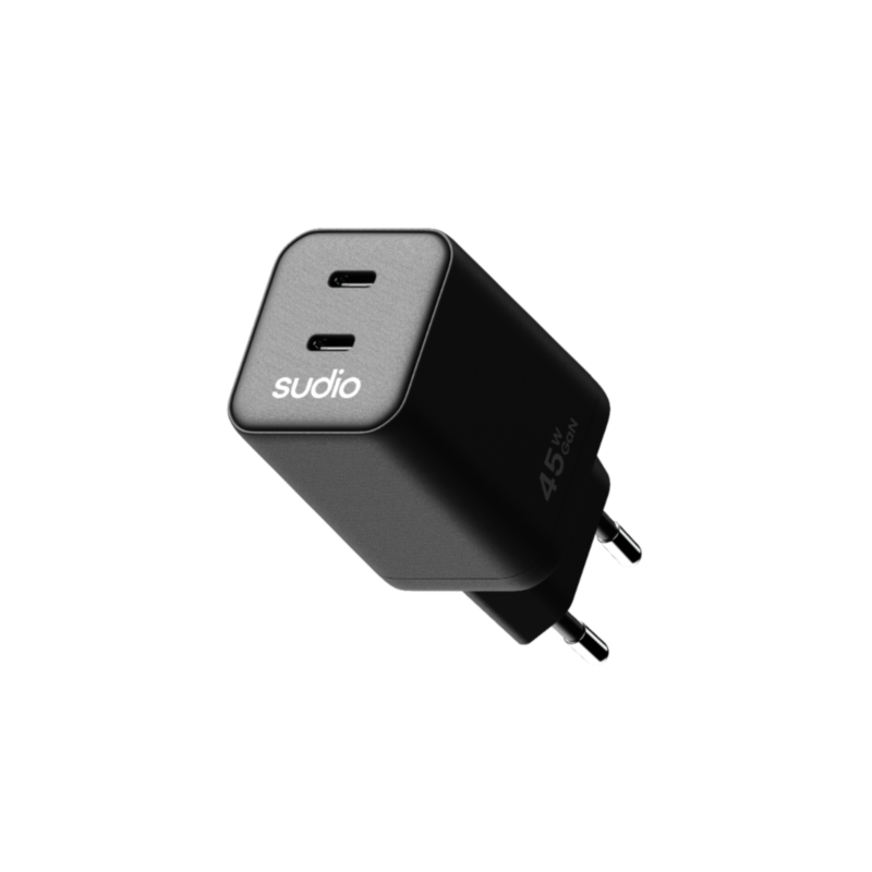 Sudio P2, Power Plug Type C (45W), Black