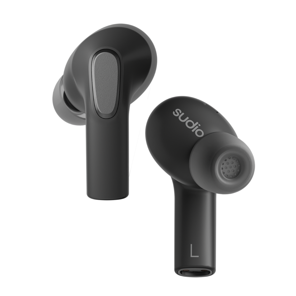 最安 Sudio E3 ブラック | ハイブリッドアクティブノイズキャンセリング搭載完全ワイヤレスイヤホン イヤホン