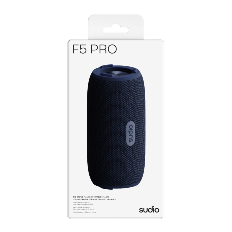Sudio F5 Pro Blue - The Crowd Pleasing Portable Speaker