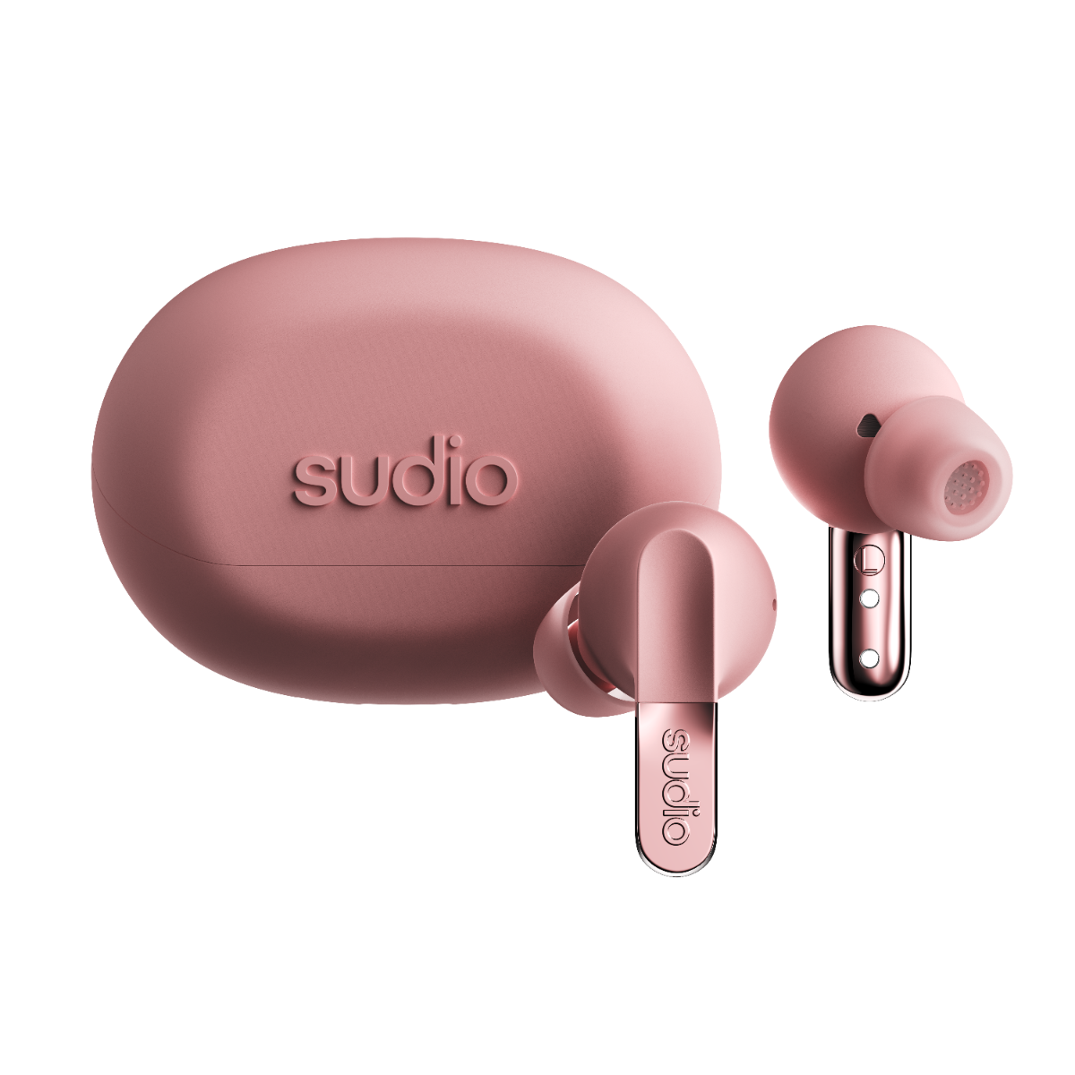 Sudio N3 Pro Active Noise Cancellation Wireless Bluetooth Earbuds, Pink