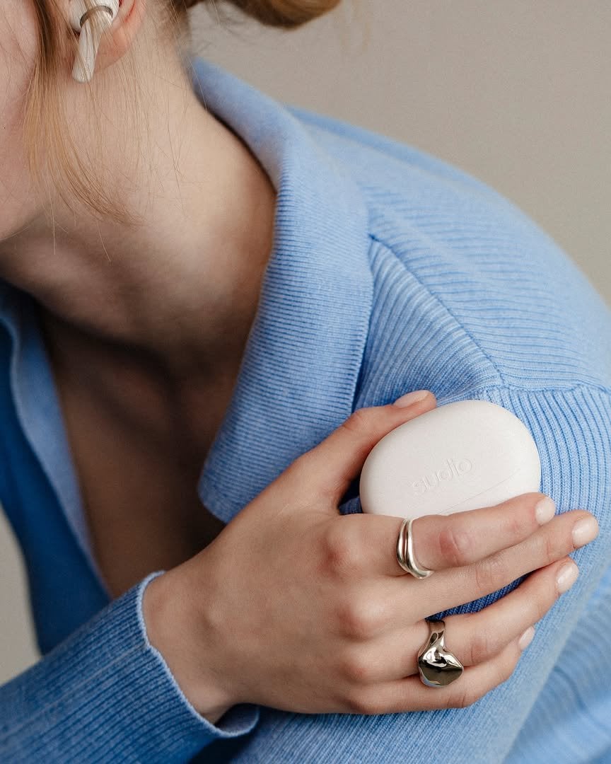 find your rhythm.sudio earbuds are designed in stockholm. round and soft to the touch. drop these into your daily rotation.#sudio #designingsound #e4pro