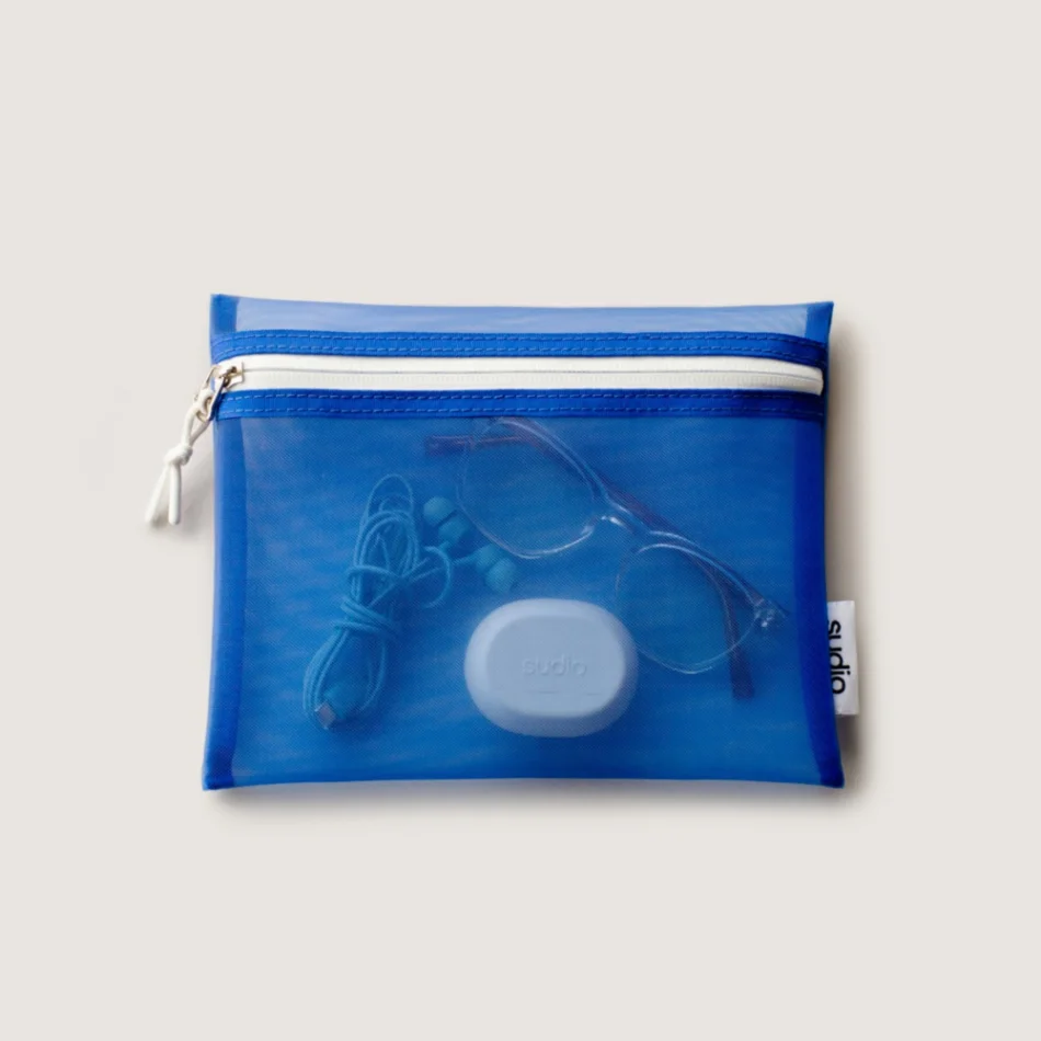 The Blue Mesh Pouch - Sudio Mesh Organizer