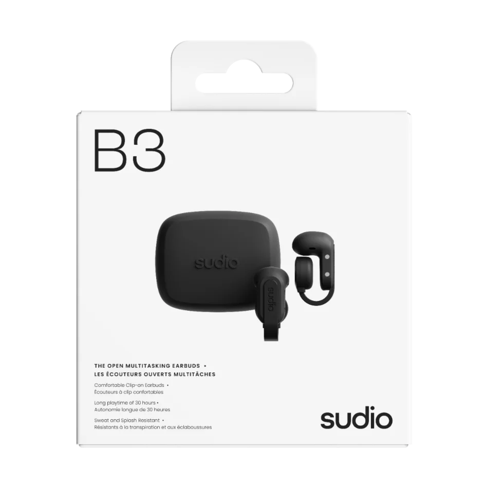 新品未開封sudio E3 イヤフォン ブラック Sudio SD-2001 完全ワイヤレスイヤフォン E3 ブラック