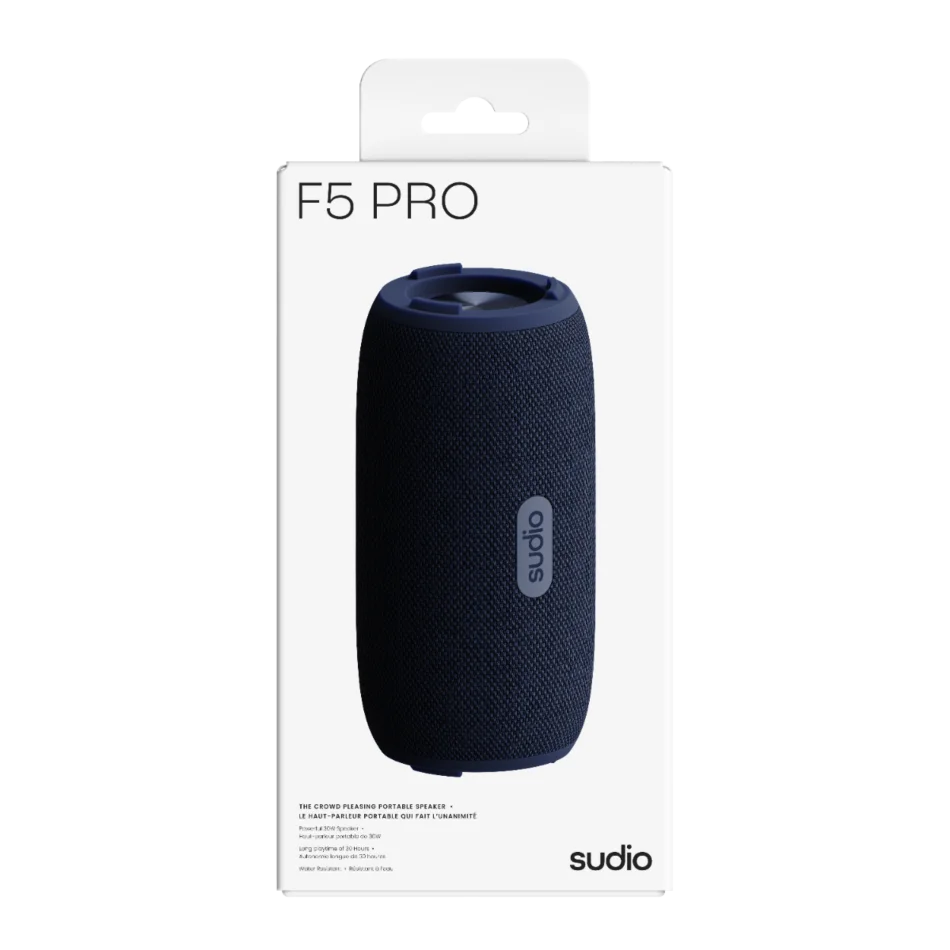 Sudio F5 Pro Blue - The Crowd Pleasing Portable Speaker