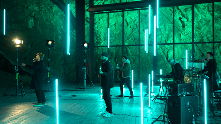 Scenen under konserten