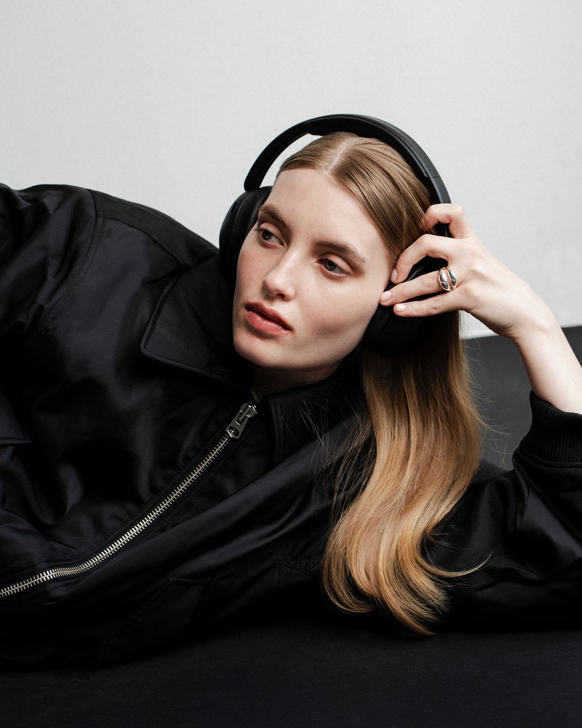 sudio k3 headphone Ink Black on a model