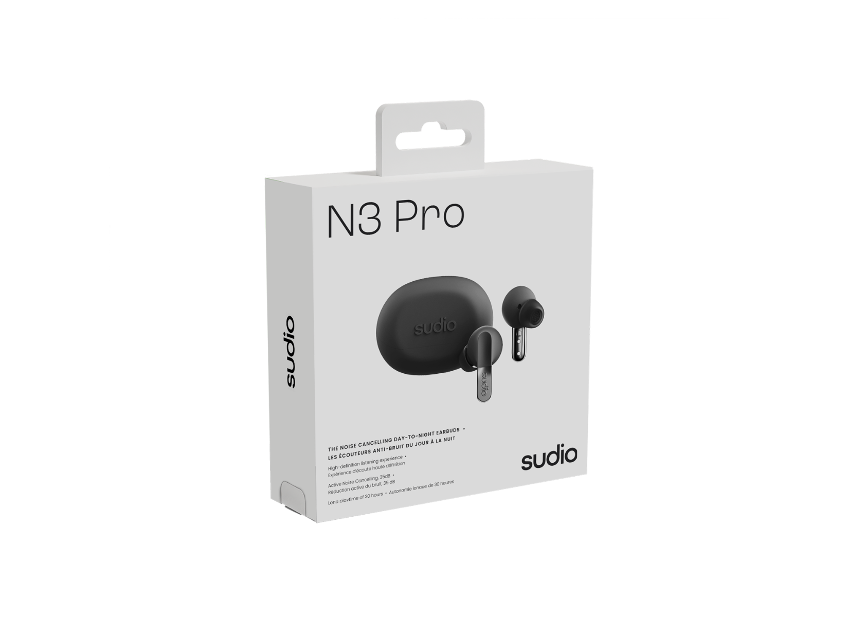 Sudio N3 Pro ブラックチタニウム ノイキャン付き完全ワイヤレス