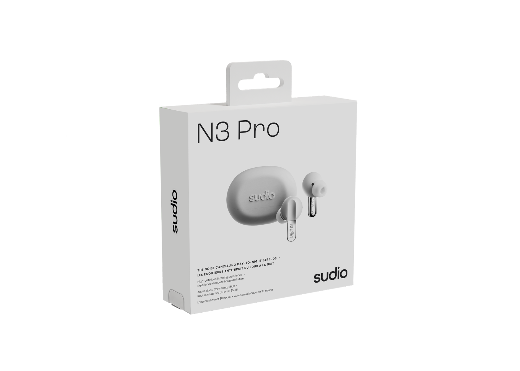 Sudio N3 Pro クロームホワイト ノイキャン付き完全ワイヤレス